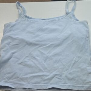 Vintage Abercrombie And Fitch Lace Tank Top. Blue Large. As Is!